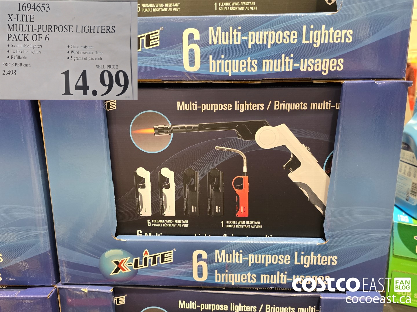 1694653 X-LITE MULTI-PURPOSE LIGHTERS PACK OF 6 $14.99