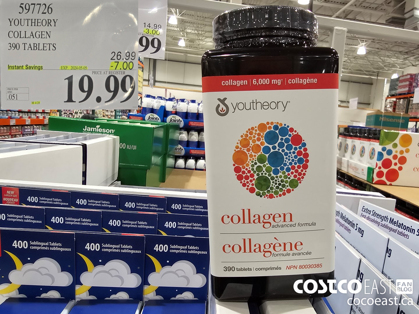 597726 YOUTHEORY COLLAGEN 390 TABLETS ($7.00 INSTANT SAVINGS EXPIRES ON 2024-05-05) $19.99
