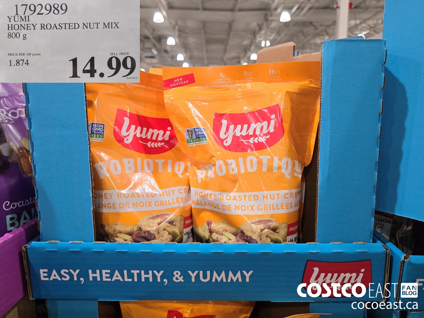 1792989 YUMI HONEY ROASTED ALMOND 800 G $14.99