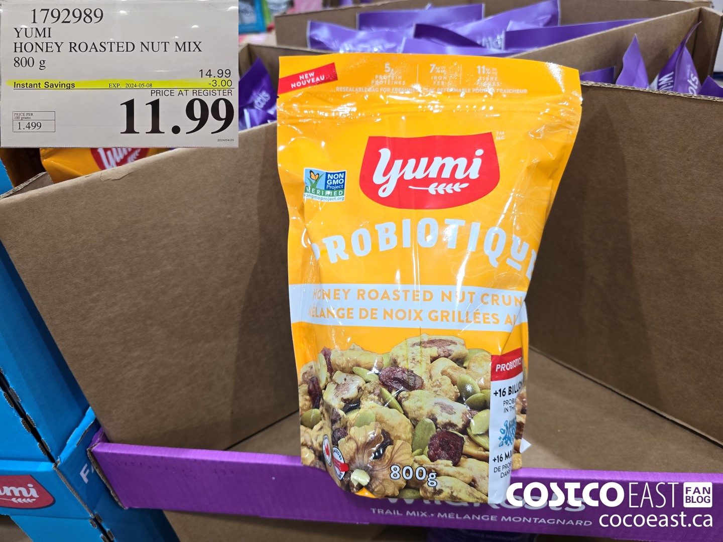 1792989 YUMI HONEY ROASTED ALMOND 800 G ($3.00 INSTANT SAVINGS EXPIRES ON 2024-05-08) $11.99