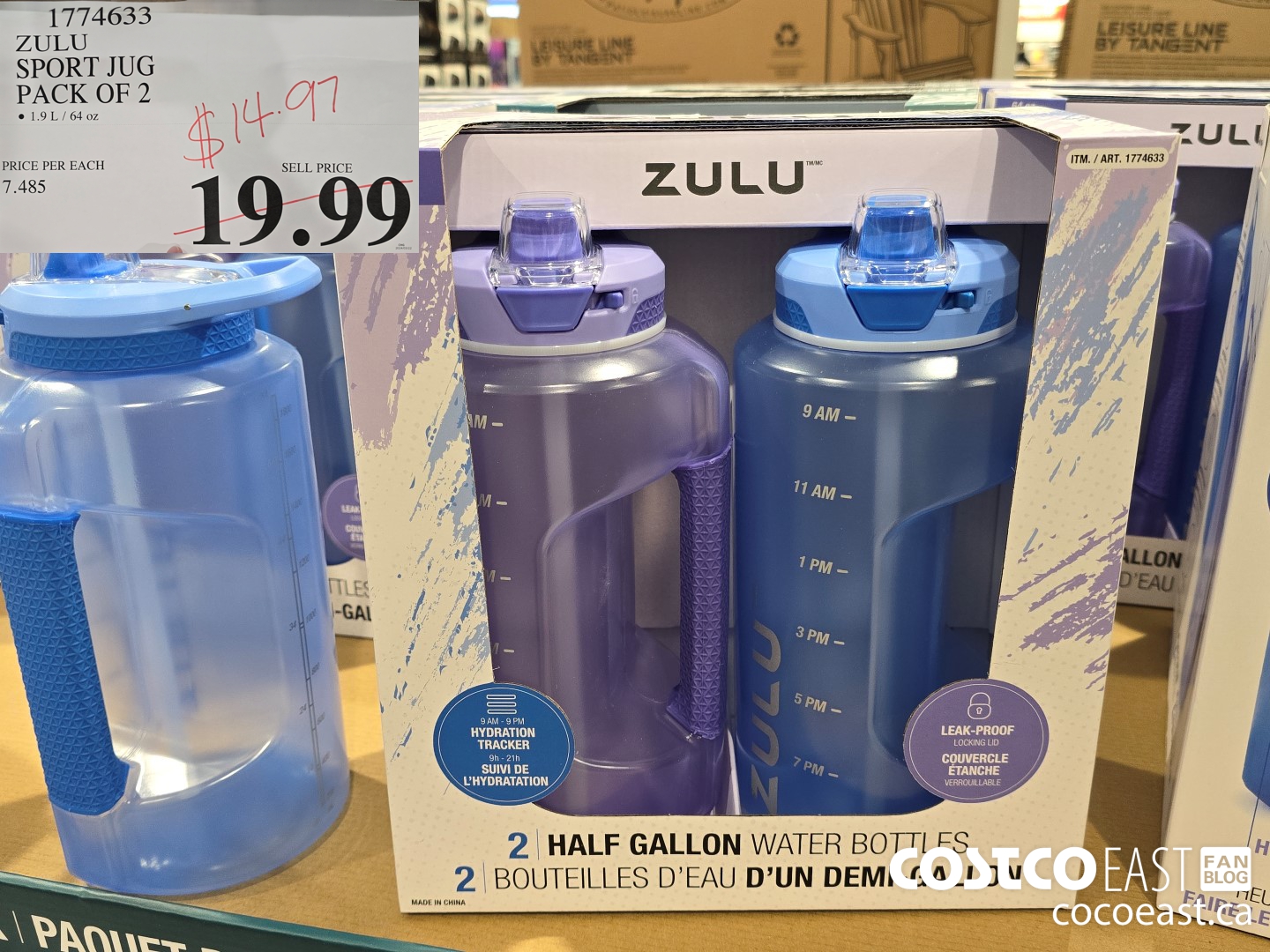 1774633 ZULU SPORT JUG PACK OF 2 $14.97