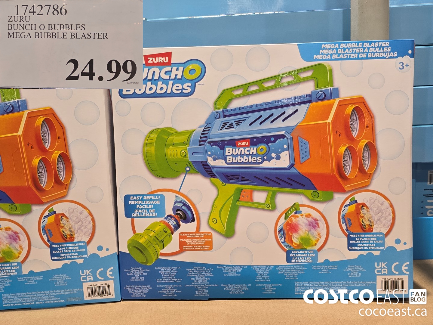 1742786 ZURU BUNCH O BUBBLES MEGA BUBBLE BLASTER $24.99
