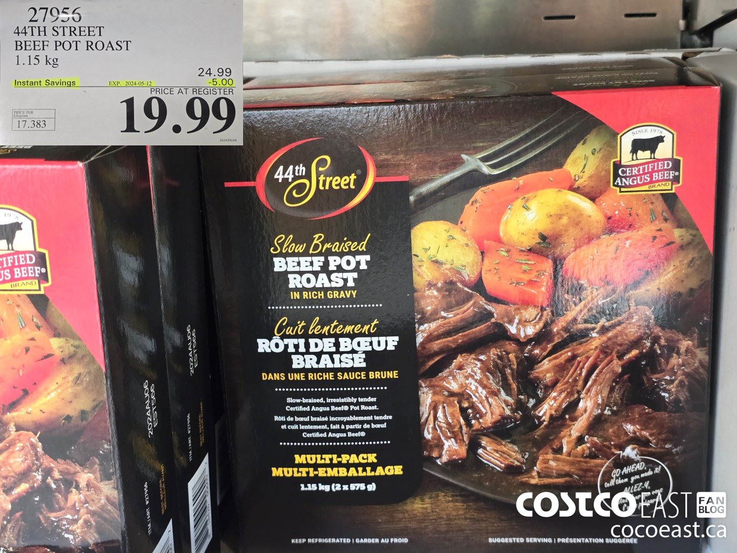 27956 44TH STREET BEEF POT ROAST 1.15 KG ($5.00 INSTANT SAVINGS EXPIRES ON 2024-05-12) $19.99