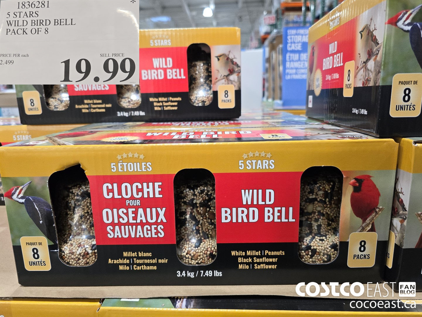 1836281 5 STARS WILD BIRD BELL PACK OF 8 $19.99