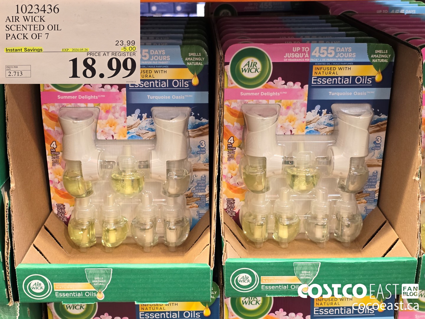 1023436 AIR WICK SCENTED OIL PACK OF 7 ($5.00 INSTANT SAVINGS EXPIRES ON 2024-05-26) $18.99