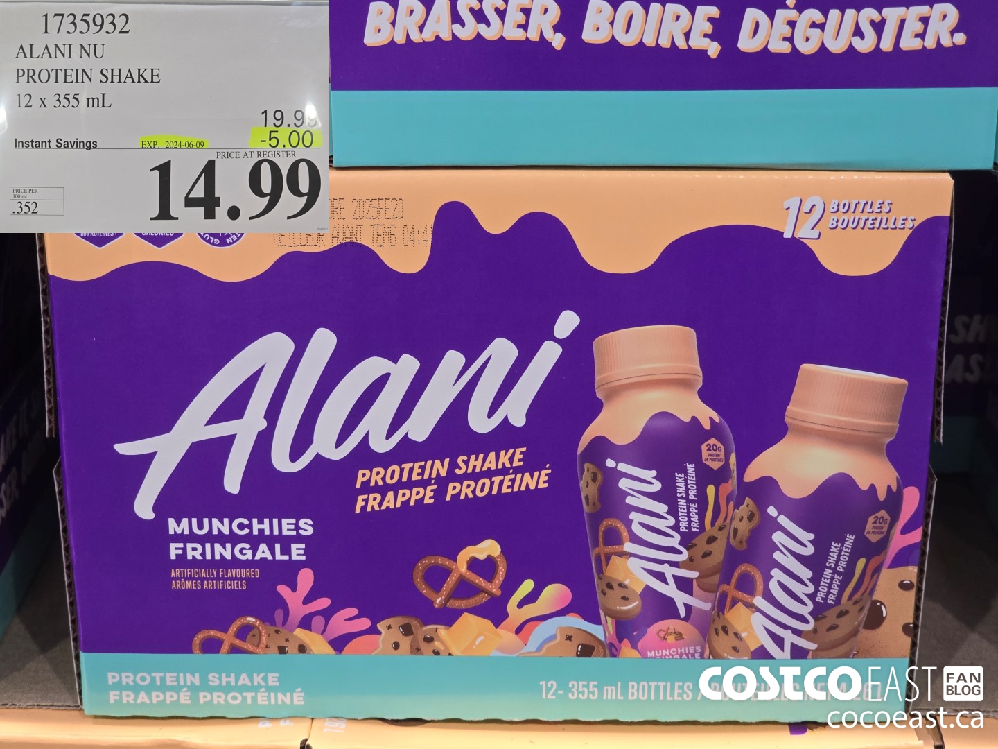 1735932 ALANI NU PROTEIN SHAKE 12 x 355 mL ($5.00 INSTANT SAVINGS EXPIRES ON 2024-06-02) $14.99