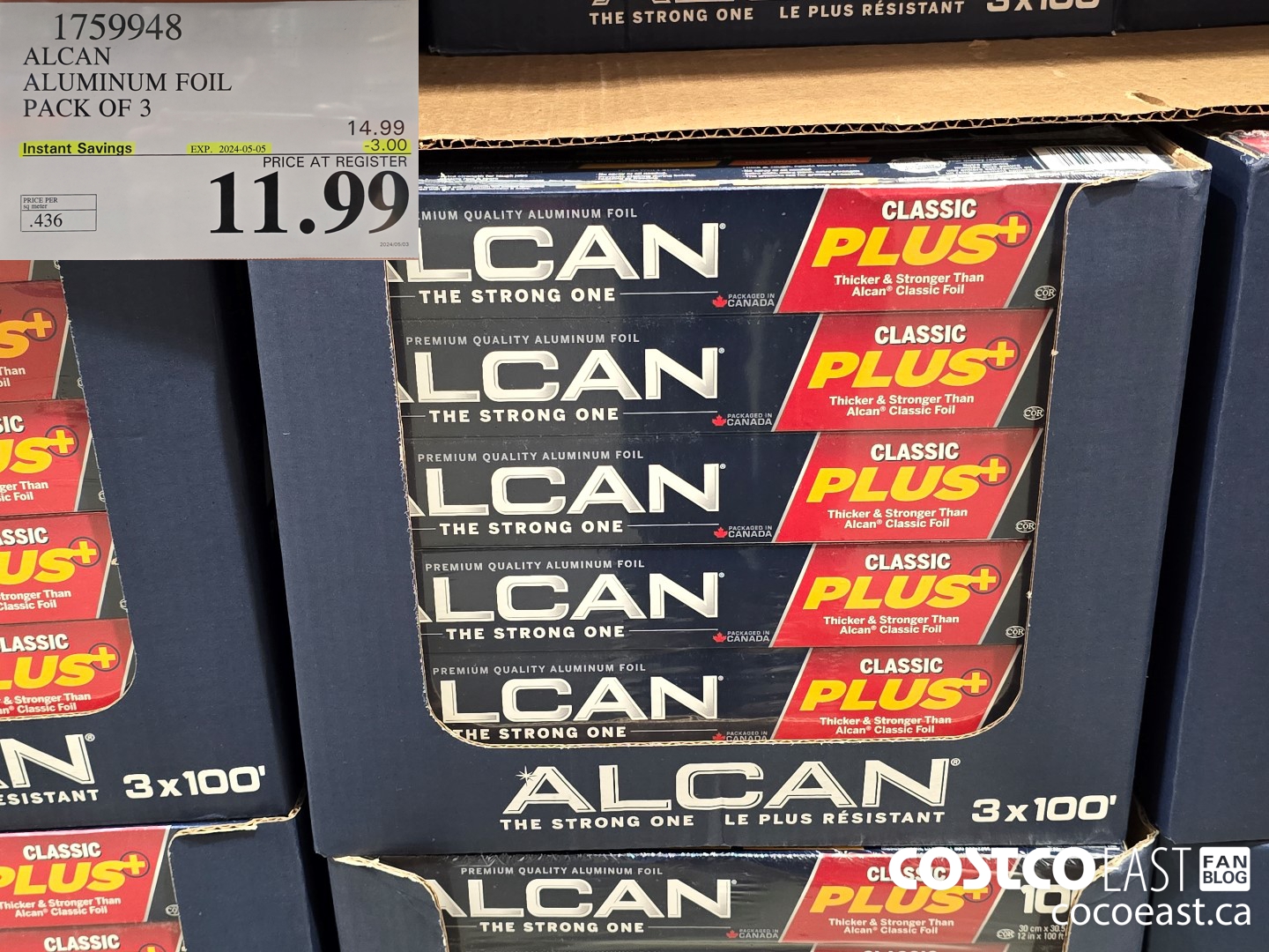 1759948 ALCAN ALUMINUM FOIL PACK OF 3 ($3.00 INSTANT SAVINGS EXPIRES ON 2024-05-05) $11.99