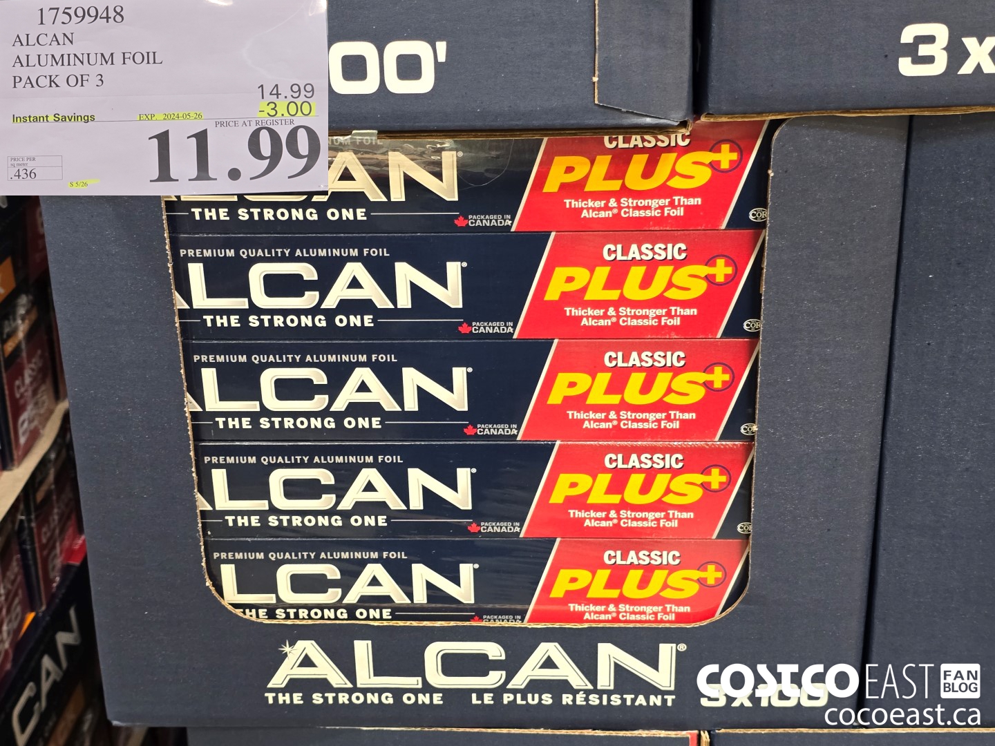 1759948 ALCAN ALUMINUM FOIL PACK OF 3 ($3.00 INSTANT SAVINGS EXPIRES ON 2024-05-26) $11.99