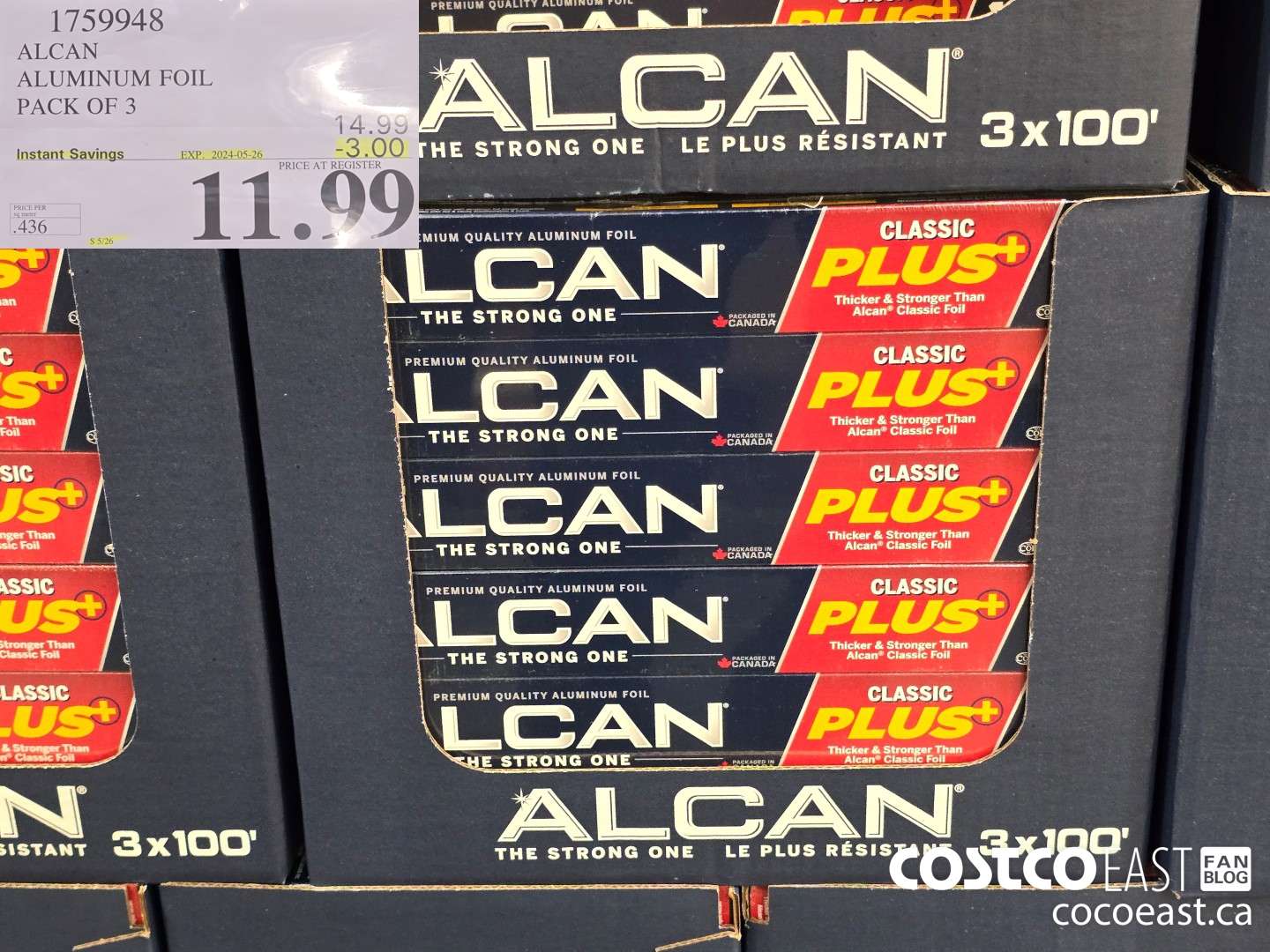 1759948 ALCAN ALUMINUM FOIL PACK OF 3 ($3.00 INSTANT SAVINGS EXPIRES ON 2024-05-26) $11.99