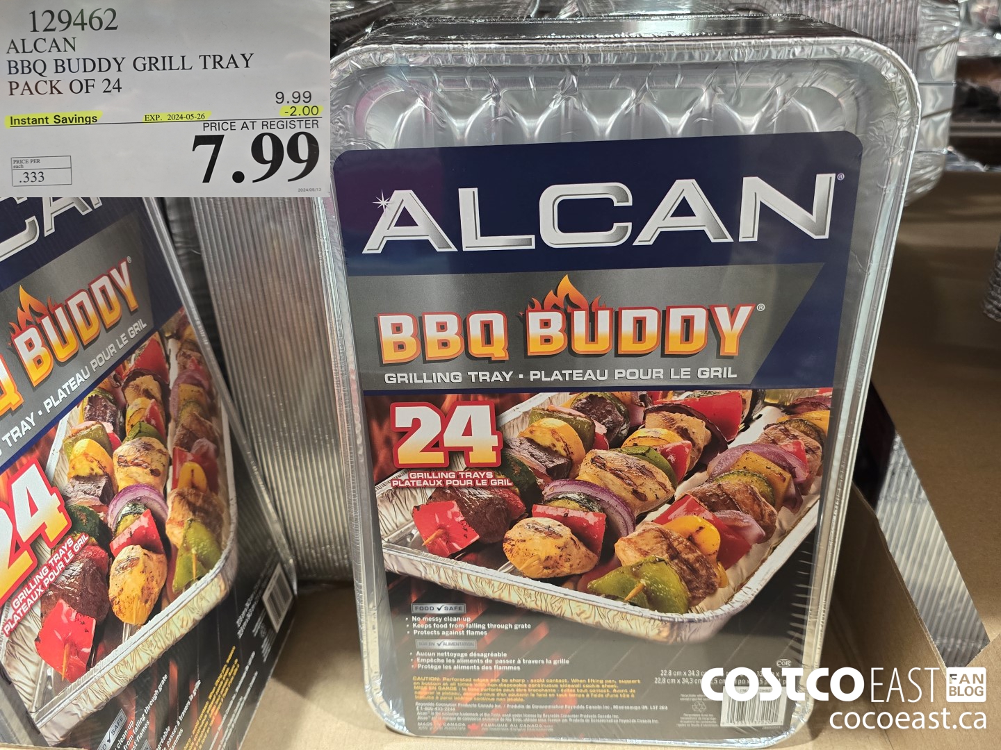 129462 ALCAN BBQ BUDDY GRILL TRAY Pack of 24 ($2.00 INSTANT SAVINGS EXPIRES ON 2024-05-26) $7.99