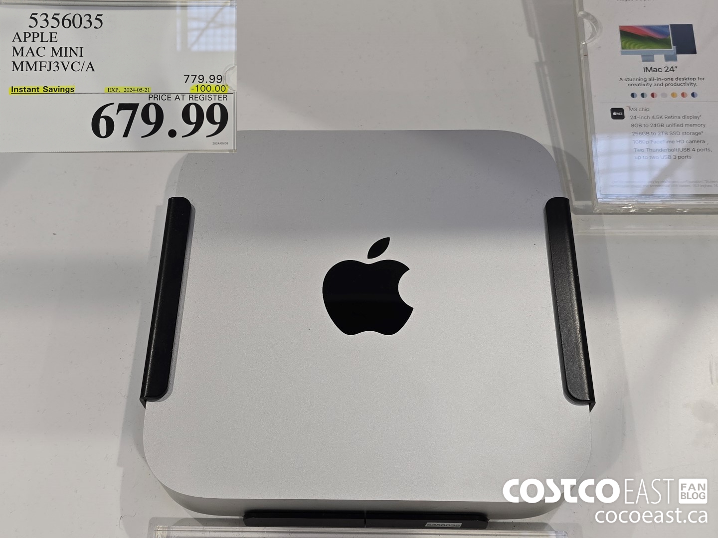 5356035 APPLE MAC MINI MMFJ3VC/A ($100.00 INSTANT SAVINGS EXPIRES ON 2024-05-21) $679.99