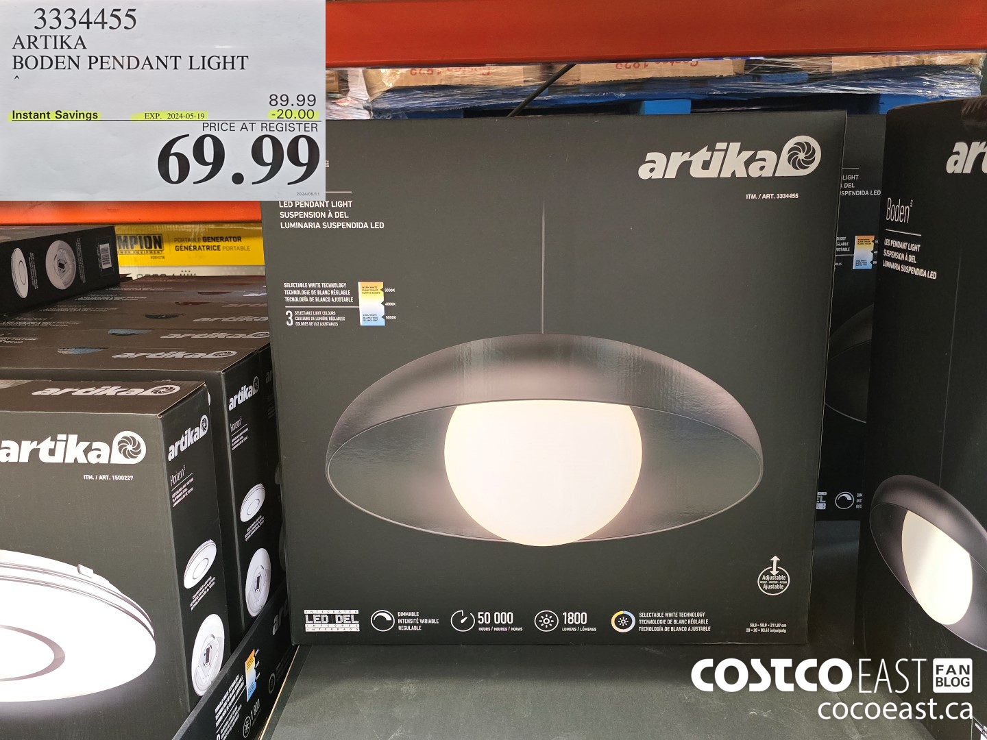 3334455 ARTIKA BODEN PENDANT LIGHT ($20.00 INSTANT SAVINGS EXPIRES ON 2024-05-19) $69.99