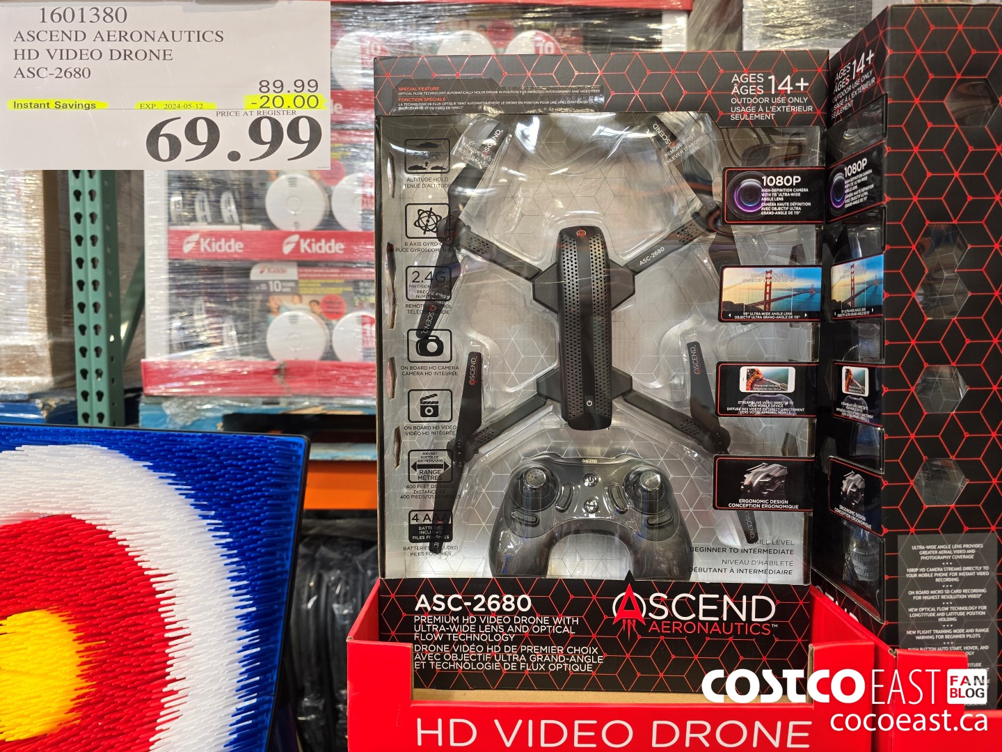 1601380 ASCEND AERONAUTICS HD VIDEO DRONE ASC-2680 ($20.00 INSTANT SAVINGS EXPIRES ON 2024-05-12) $69.99
