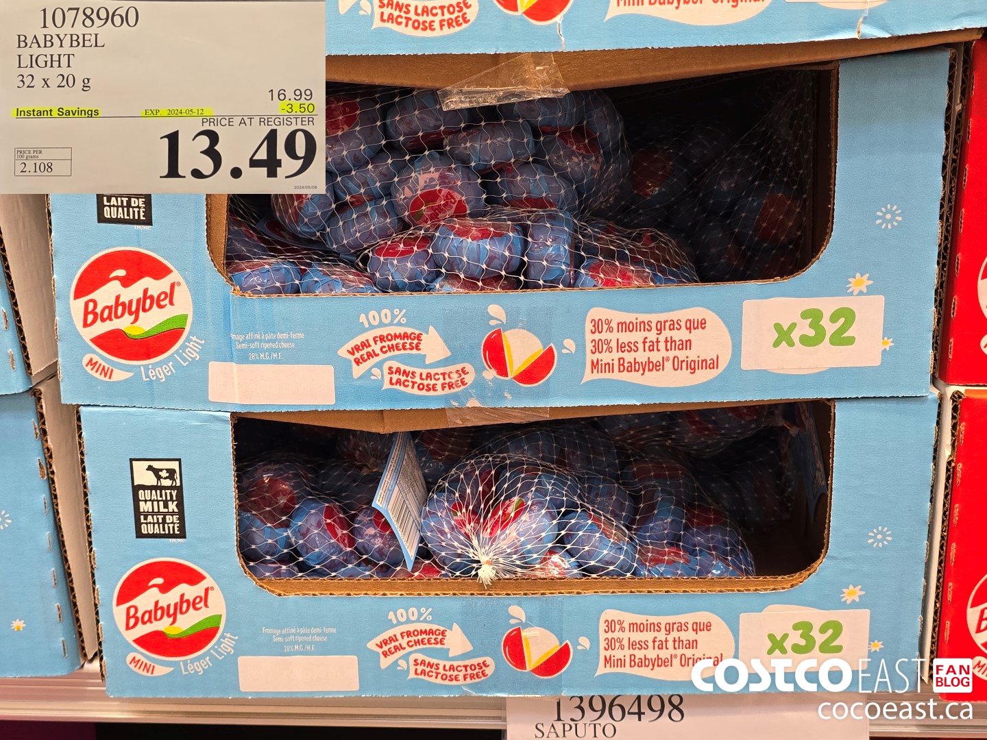 1078960 BABYBEL LIGHT 32 x 20 g ($3.50 INSTANT SAVINGS EXPIRES ON 2024-05-12) $13.49