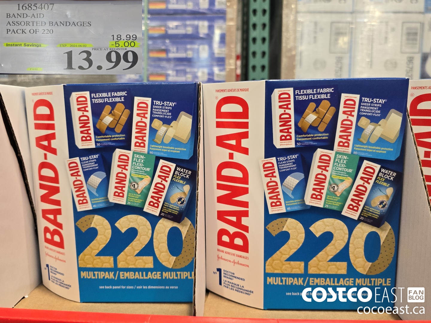 1685407 BAND-AID ASSORTED BANDAGES PACK OF 220 ($5.00 INSTANT SAVINGS EXPIRES ON 2024-06-02) $13.99