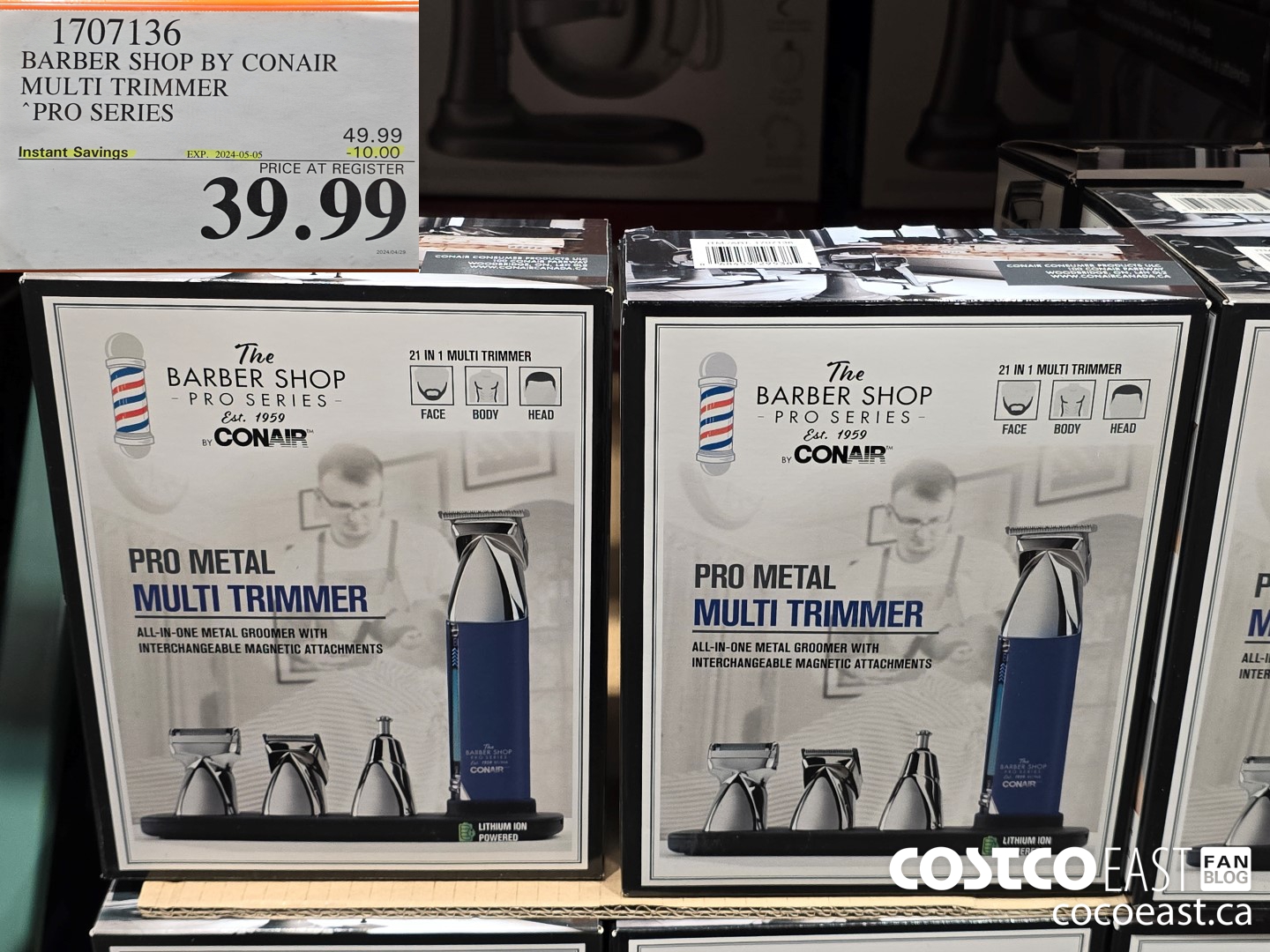 1707136 BARBER SHOP BY CONAIR MULTI TRIMMER “PRO SERIES ($10.00 INSTANT SAVINGS EXPIRES ON 2024-05-05) $39.99