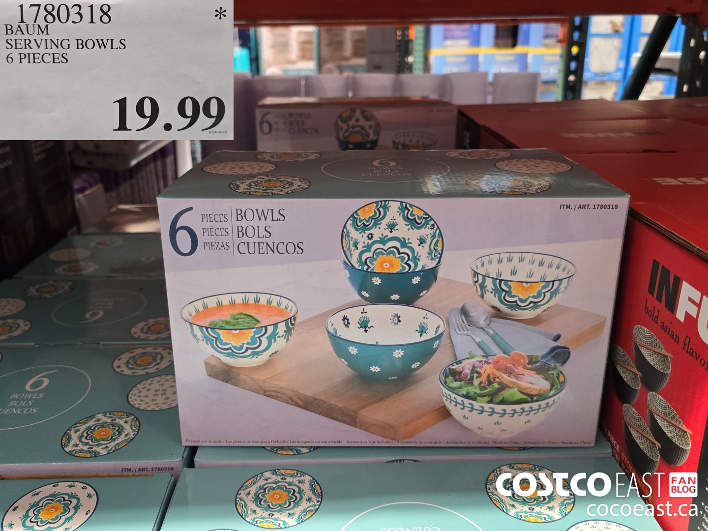 1780318 BAUM SERVING BOWLS 6 PIECES $19.99