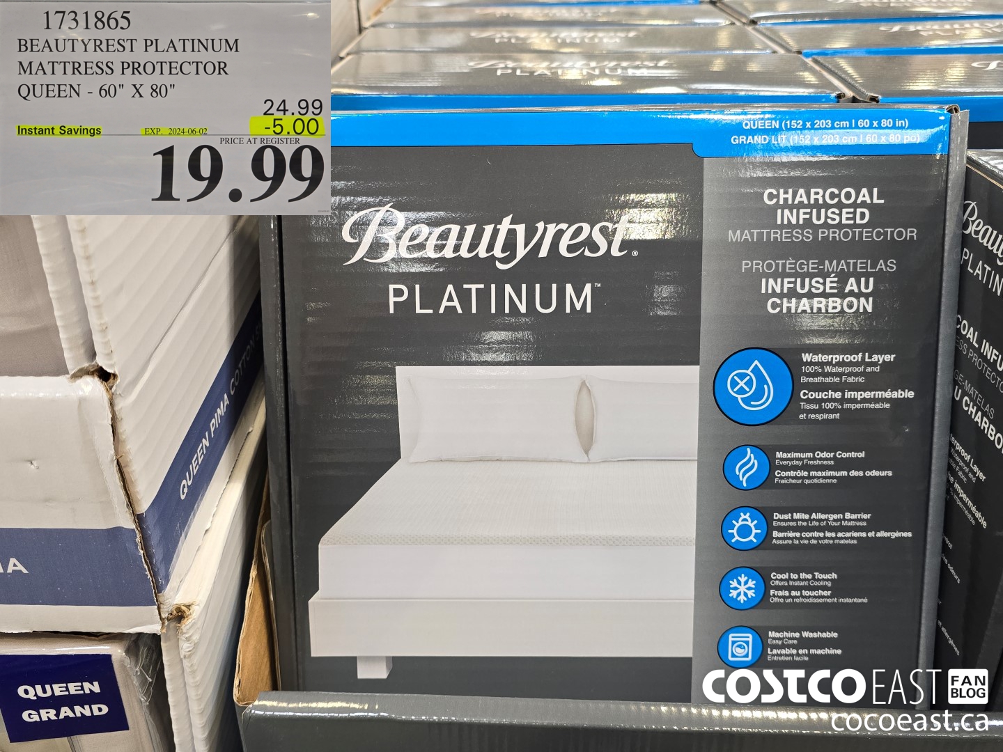 1731865 BEAUTYREST PLATINUM MATTRESS PROTECTOR QUEEN - 60