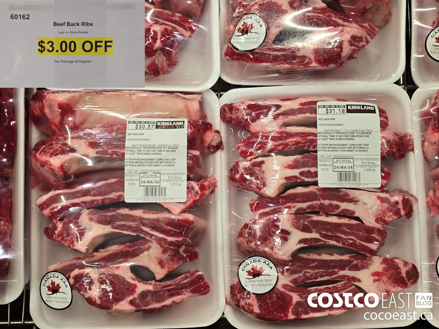 60162 BEEF BACK RIBS ($3.00 INSTANT SAVINGS)
