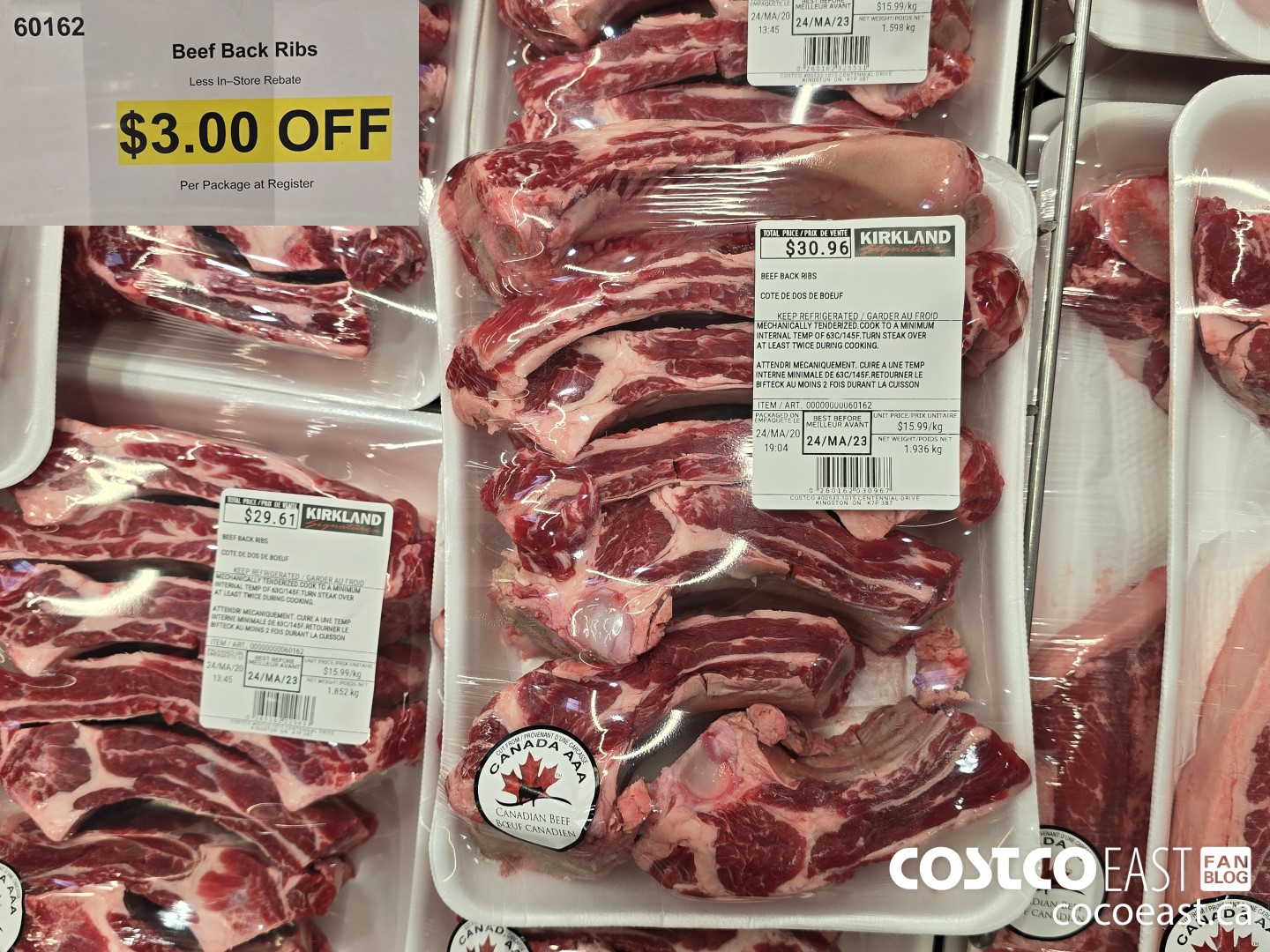 60162 BEEF BACK RIBS ($3.00 INSTANT SAVINGS)