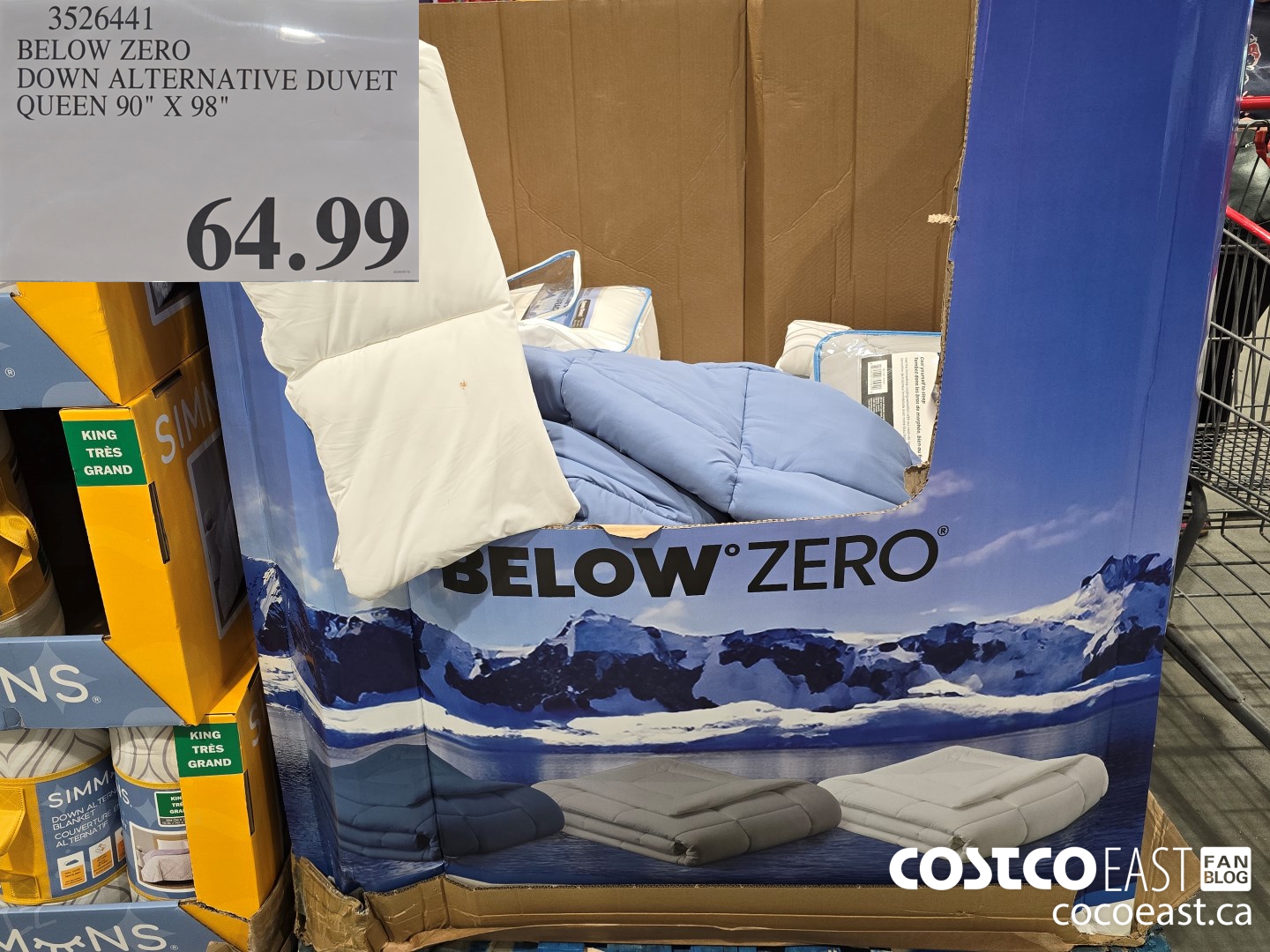 3526441 BELOW ZERO DOWN ALTERNATIVE DUVET QUEEN 90