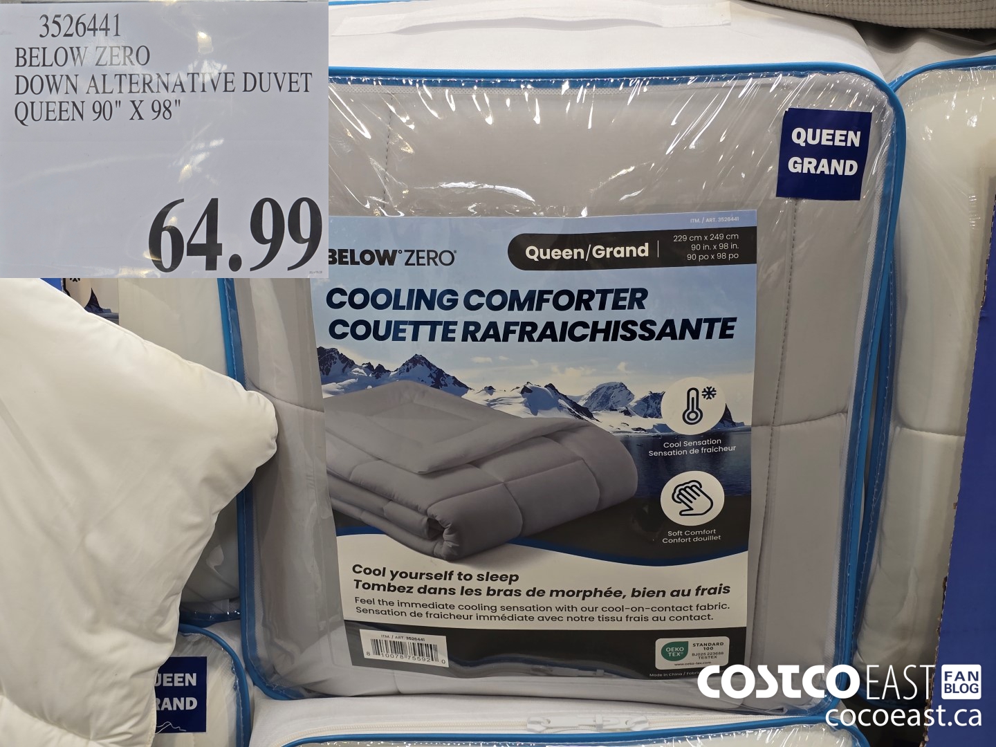 3526441 BELOW ZERO DOWN ALTERNATIVE DUVET QUEEN 90