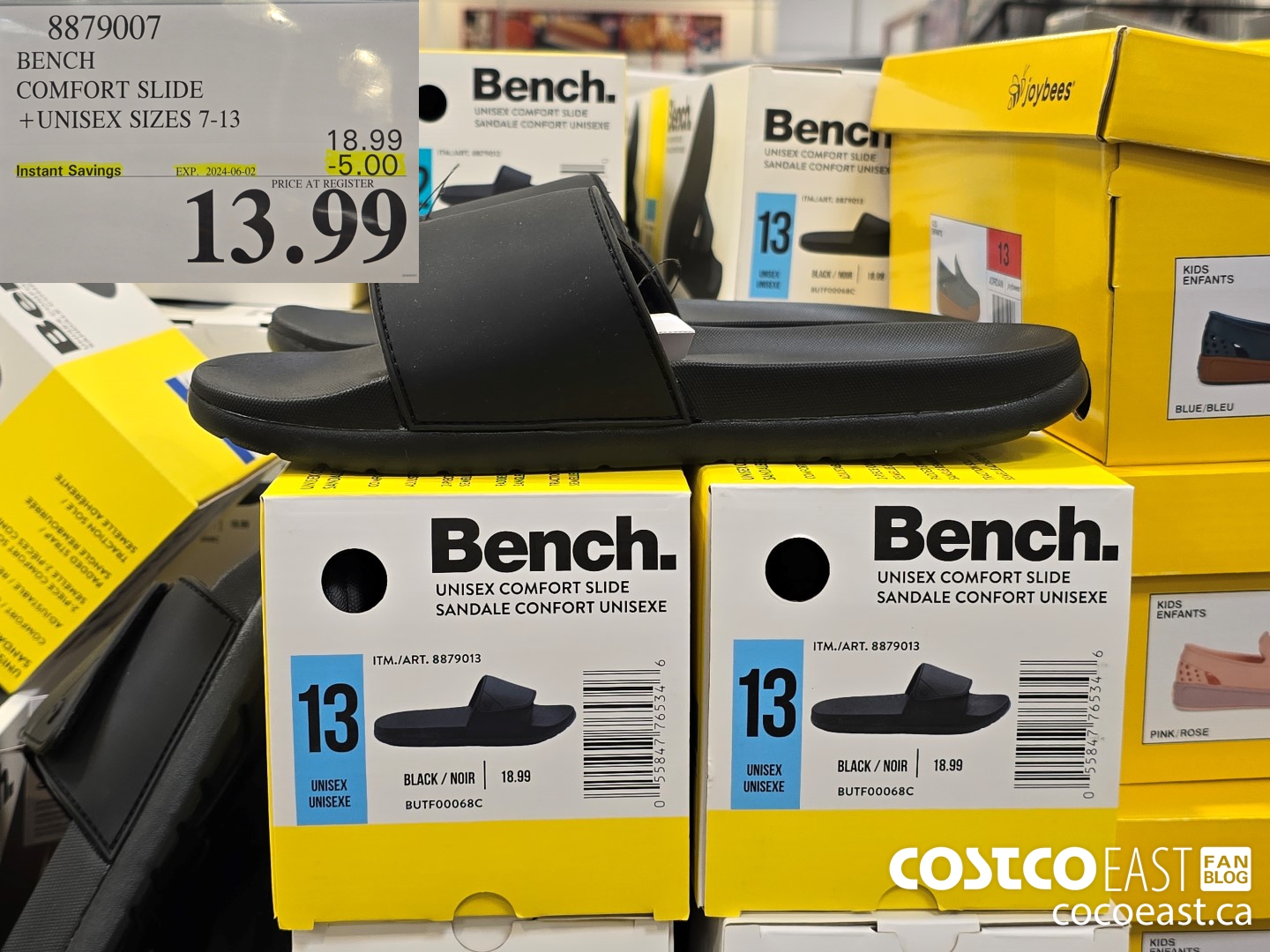 8879007 BENCH COMFORT SLIDE +MENS SIZES 7-13 ($5.00 INSTANT SAVINGS EXPIRES ON 2024-06-02) $13.99