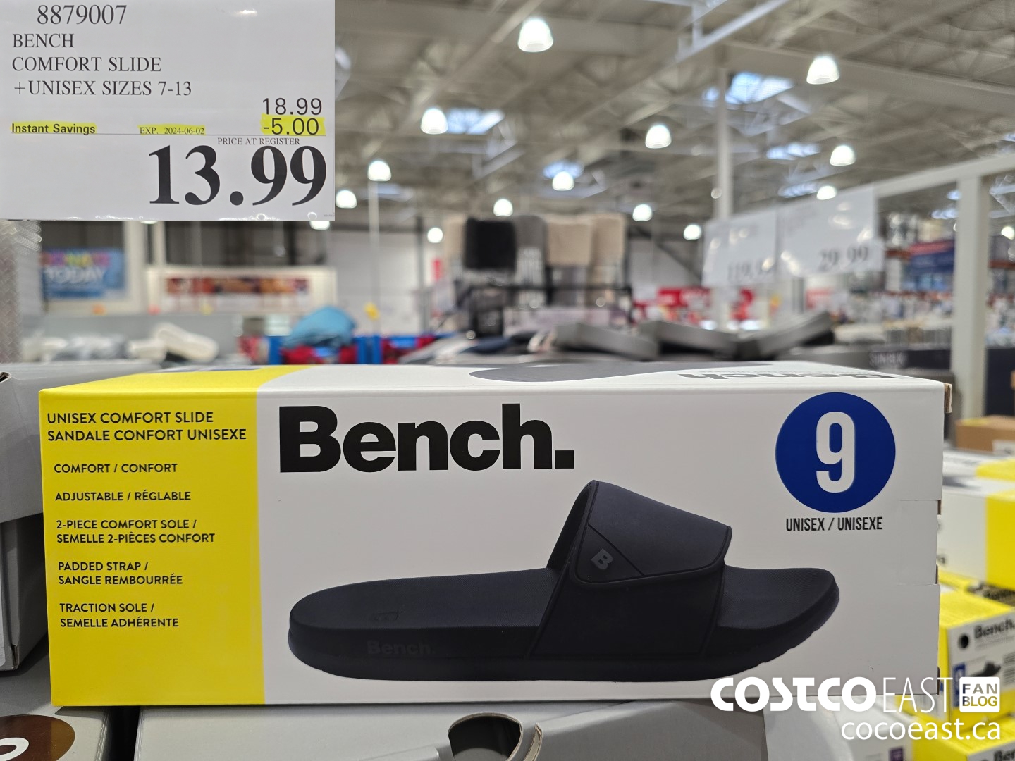 8879007 BENCH COMFORT SLIDE +MENS SIZES 7-13 ($5.00 INSTANT SAVINGS EXPIRES ON 2024-06-02) $13.99