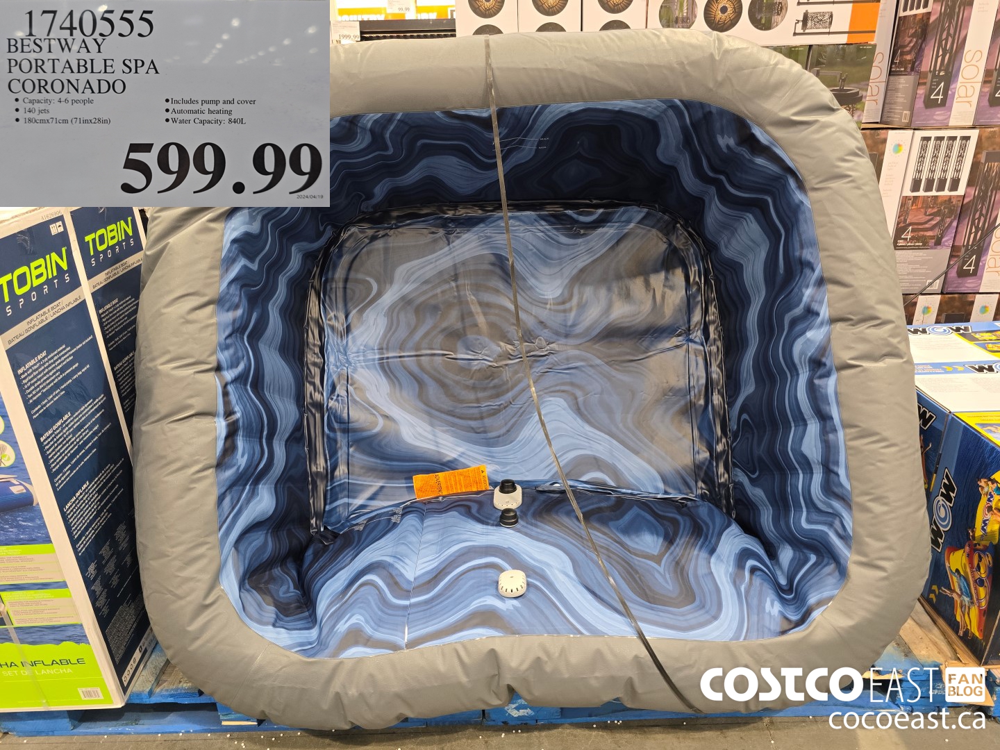 1740555 BESTWAY PORTABLE SPA CORONADO $599.99