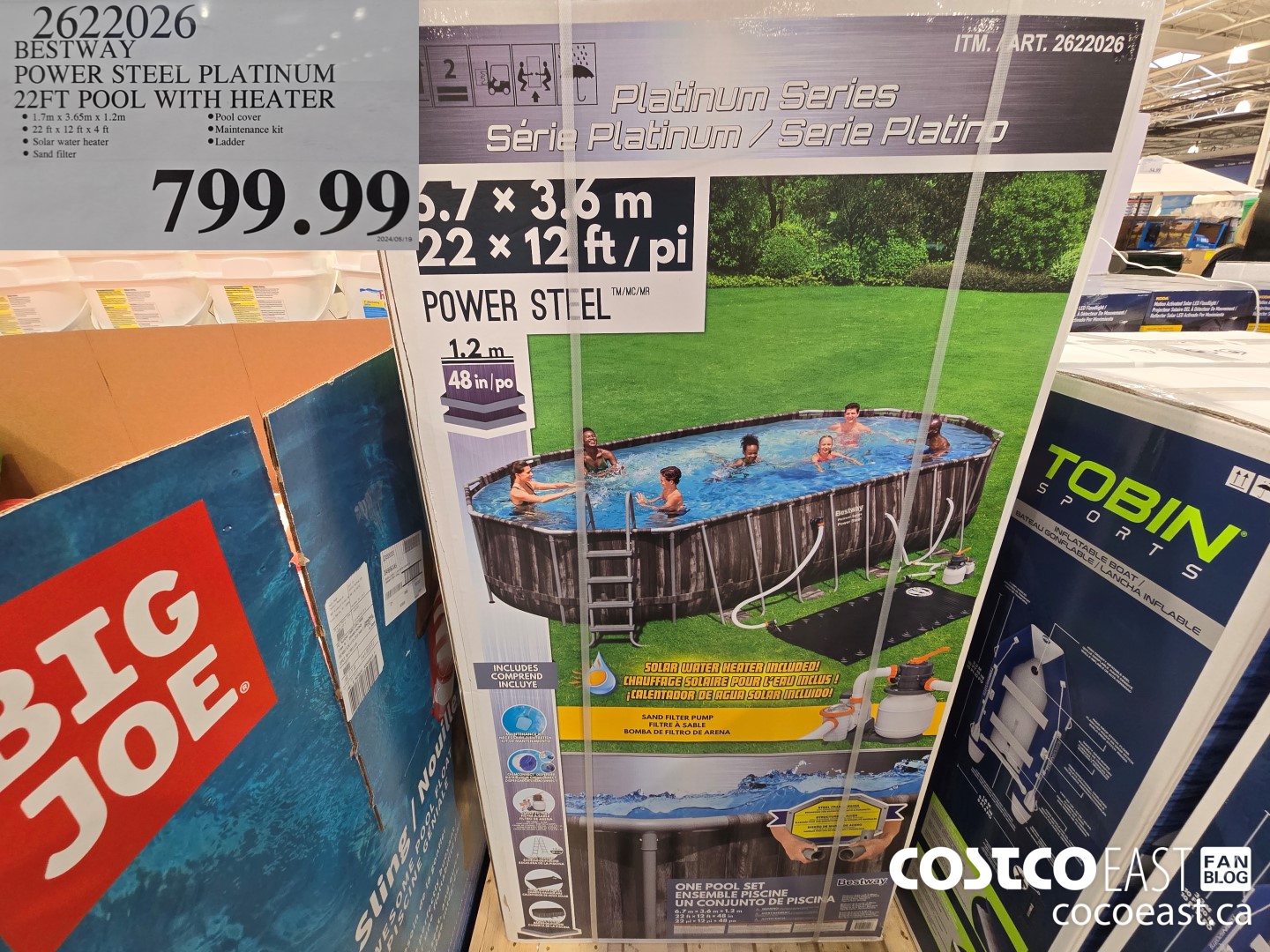 2622026 BESTWAY POWER STEEL PLATINUM 22F POOL WITH HEATER $799.99