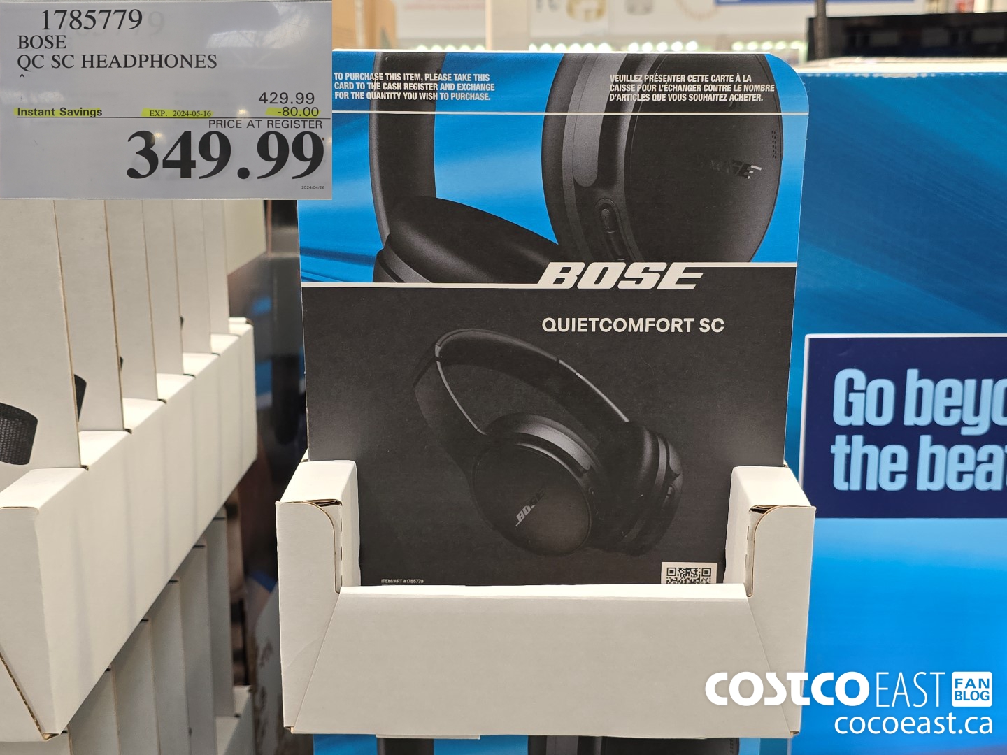 1785779 BOSE QC SC HEADPHONES ($80.00 INSTANT SAVINGS EXPIRES ON 2024-05-16) $349.99