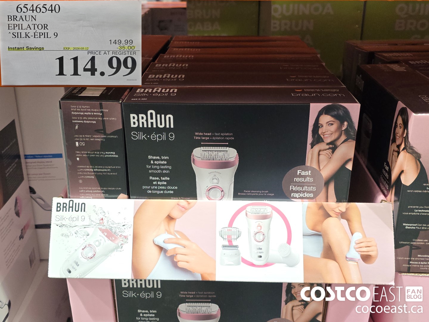 6546540 BRAUN EPILATOR SILK-EPIL 9 ($35.00 INSTANT SAVINGS EXPIRES ON 2024-05-12) $114.99