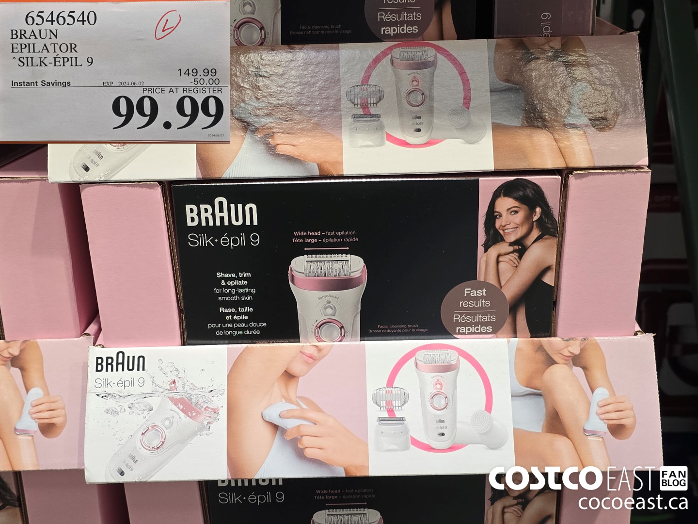 6546540 BRAUN EPILATOR SILK-EPIL 9 ($50.00 INSTANT SAVINGS EXPIRES ON 2024-06-02) $99.99