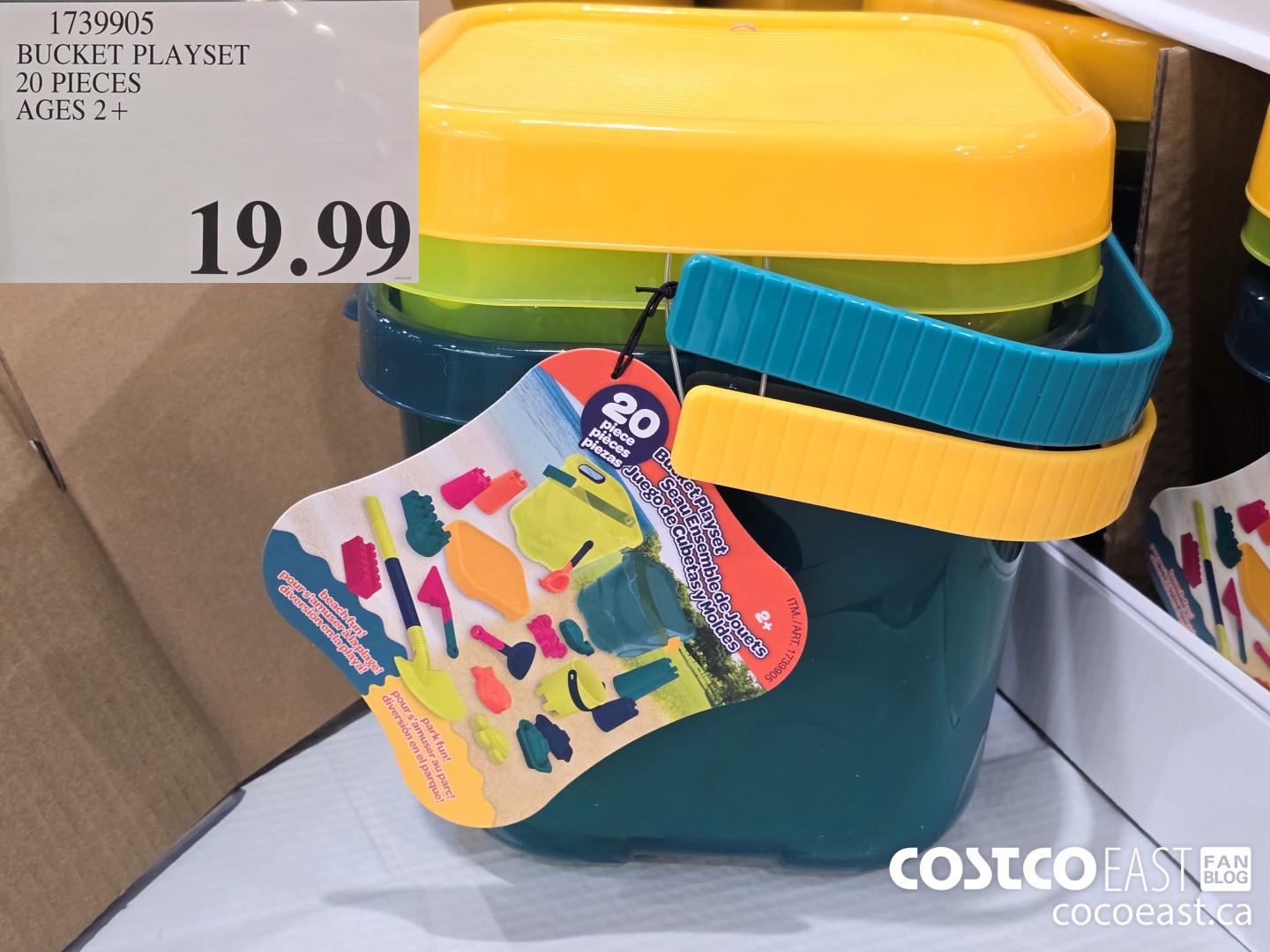 1739905 BUCKET PLAYSET 20 PIECES AGES 2+ $19.99