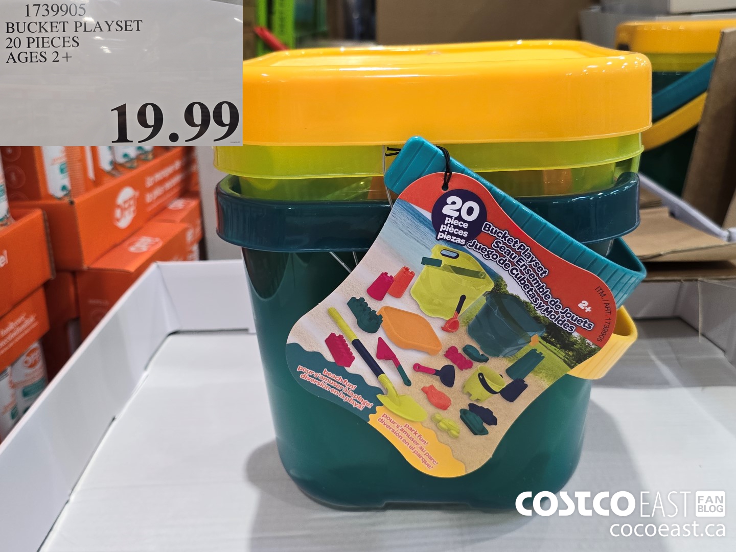 1739905 BUCKET PLAYSET 20 PIECES AGES 2+ $19.99