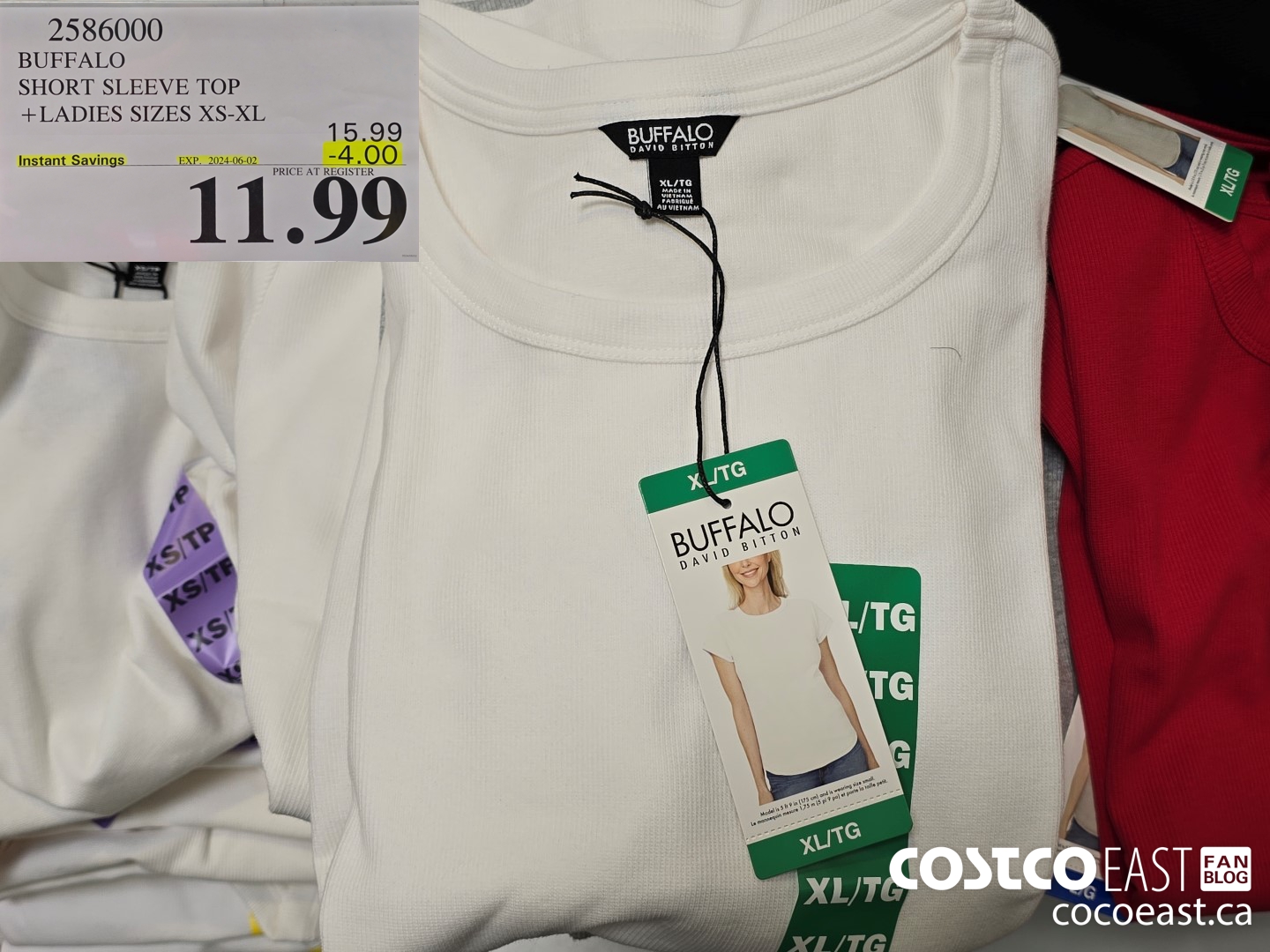 2586000 BUFFALO SHORT SLEEVE TOP +LADIES SIZES XS-XL ($4.00 INSTANT SAVINGS EXPIRES ON 2024-06-02) $11.99