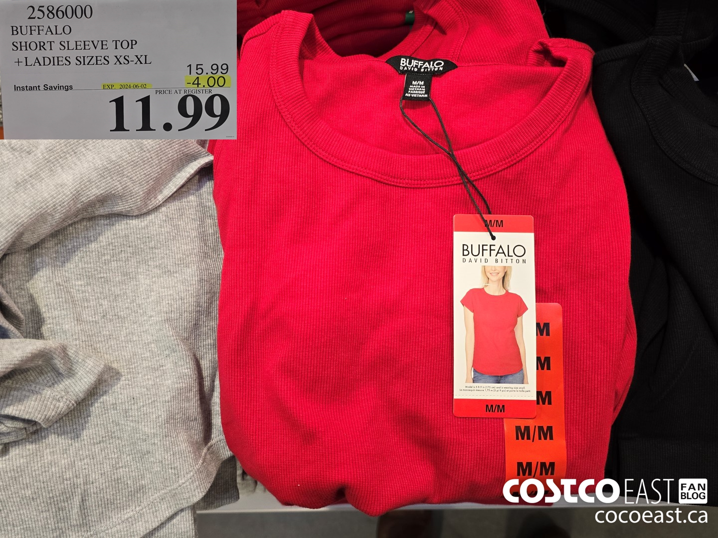 2586000 BUFFALO SHORT SLEEVE TOP +LADIES SIZES XS-XL ($4.00 INSTANT SAVINGS EXPIRES ON 2024-06-02) $11.99