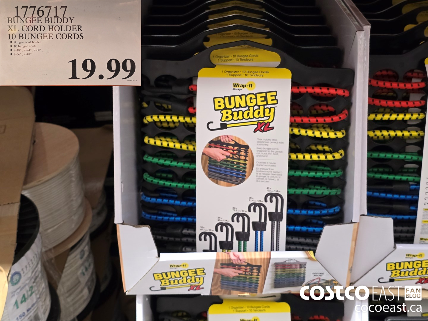 1776717 BUNGEE BUDDY XL CORD HOLDER 10 BUNGEE CORDS $19.99