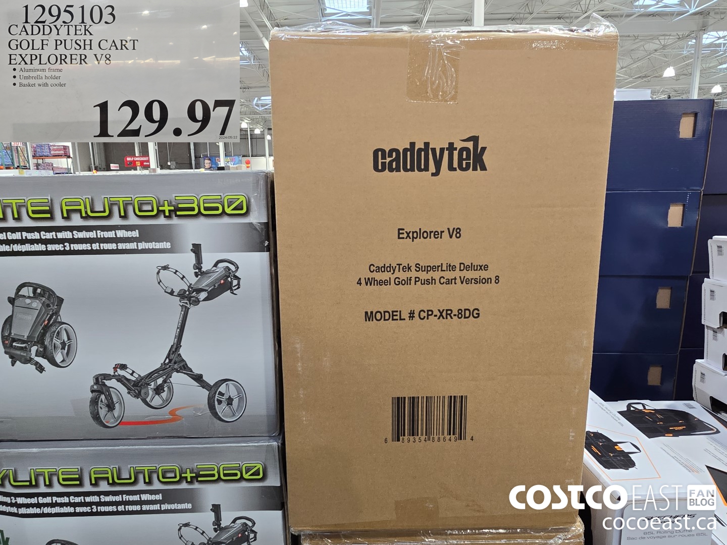 1295103 CADDYTEK GOLF PUSH CART EXPLORER V8 $129.97