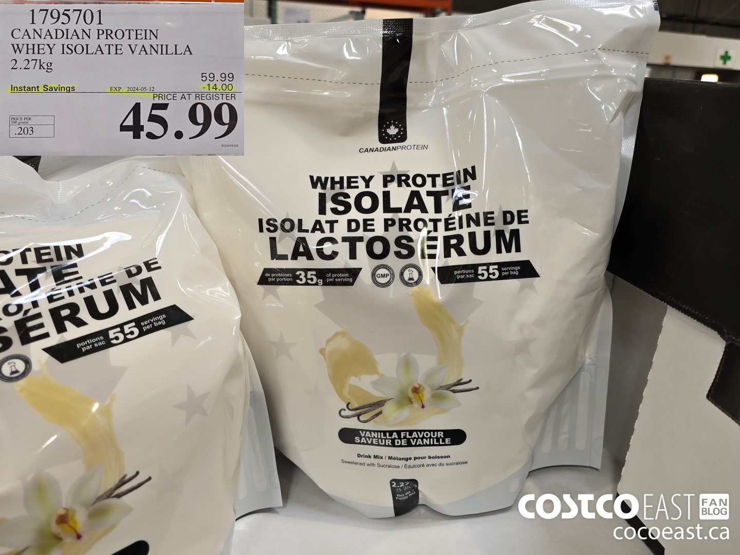 1795701 CANADIAN PROTEIN WHEY ISOLATE VANILLA 2.27kg ($14.00 INSTANT SAVINGS EXPIRES ON 2024-05-12) $45.99