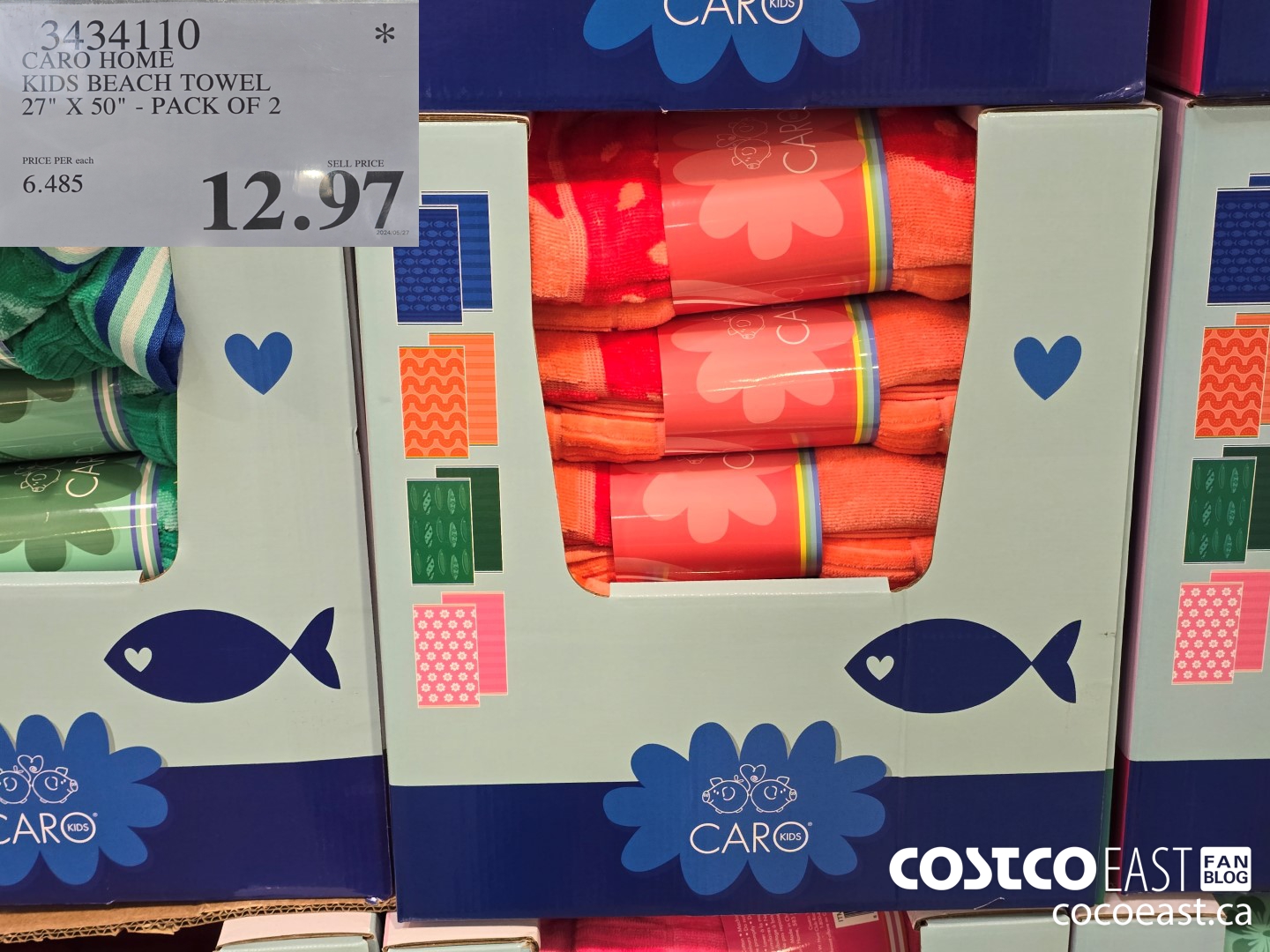 3434110 CARO HOME KIDS BEACH TOWEL 27