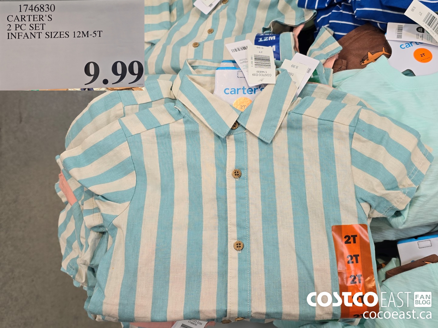 1746830 CARTER'S 3 PC SET INFANT SIZES 12M-5T $9.99