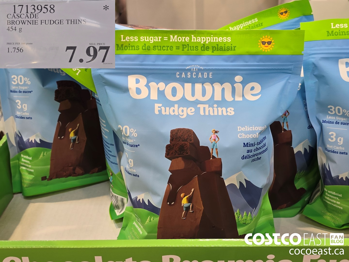1713958 CASCADE BROWNIE FUDGE THINS 454 g $7.97