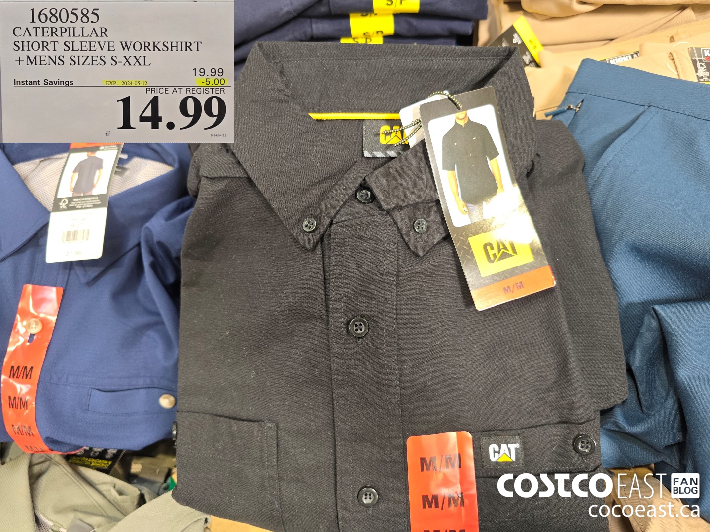 1680585 CATERPILLAR SHORT SLEEVE WORKSHIRT +MENS SIZES S-XXL ($5.00 INSTANT SAVINGS EXPIRES ON 2024-05-12) $14.99