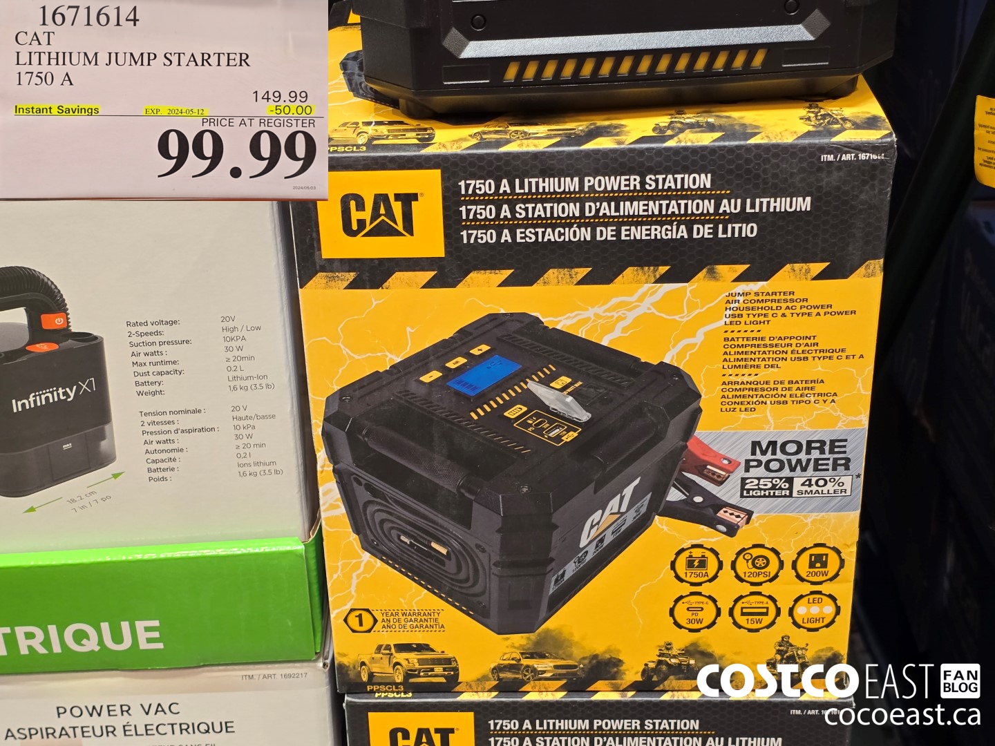 1671614 CAT LITHIUM JUMP STARTER 1750 A ($50.00 INSTANT SAVINGS EXPIRES ON 2024-05-12) $99.99