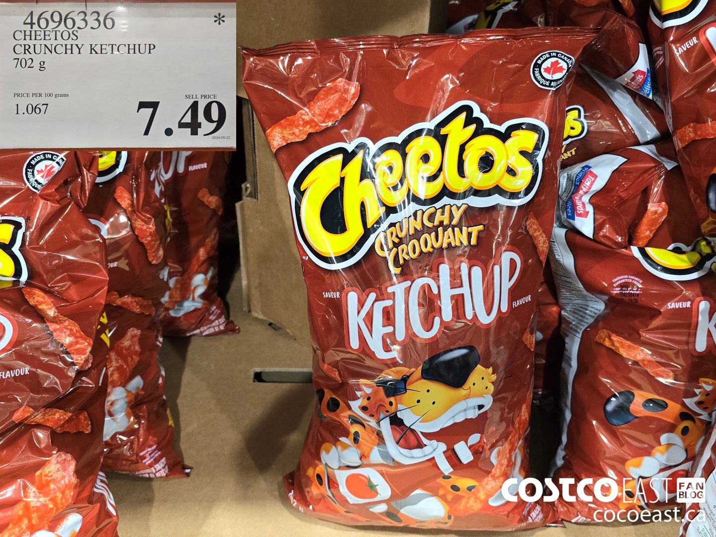 4696336 CHEETOS CRUNCHY KETCHUP 702 g $7.49