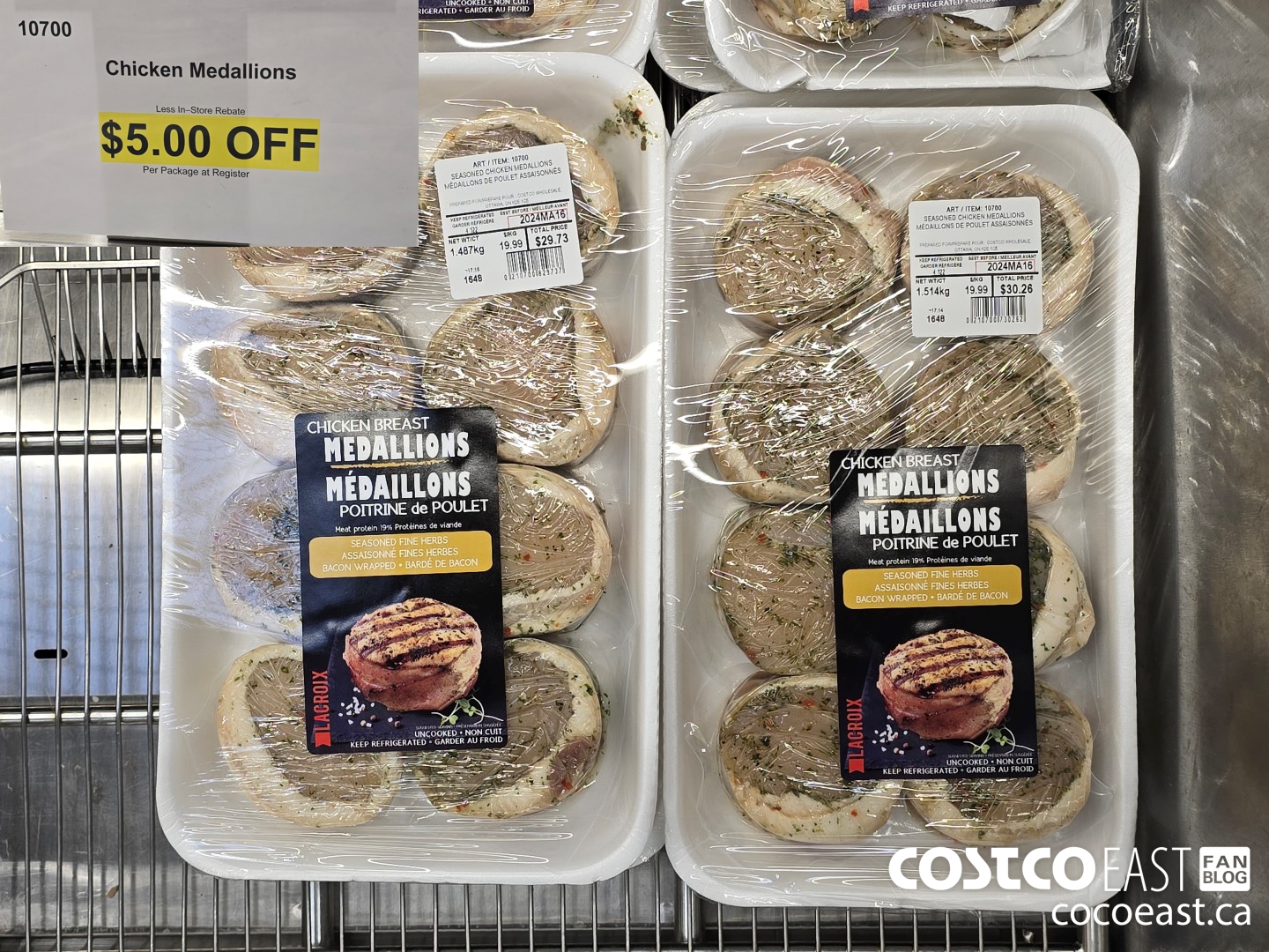 10700 CHICKEN MEDALLIONS ($5.00 INSTANT SAVINGS)