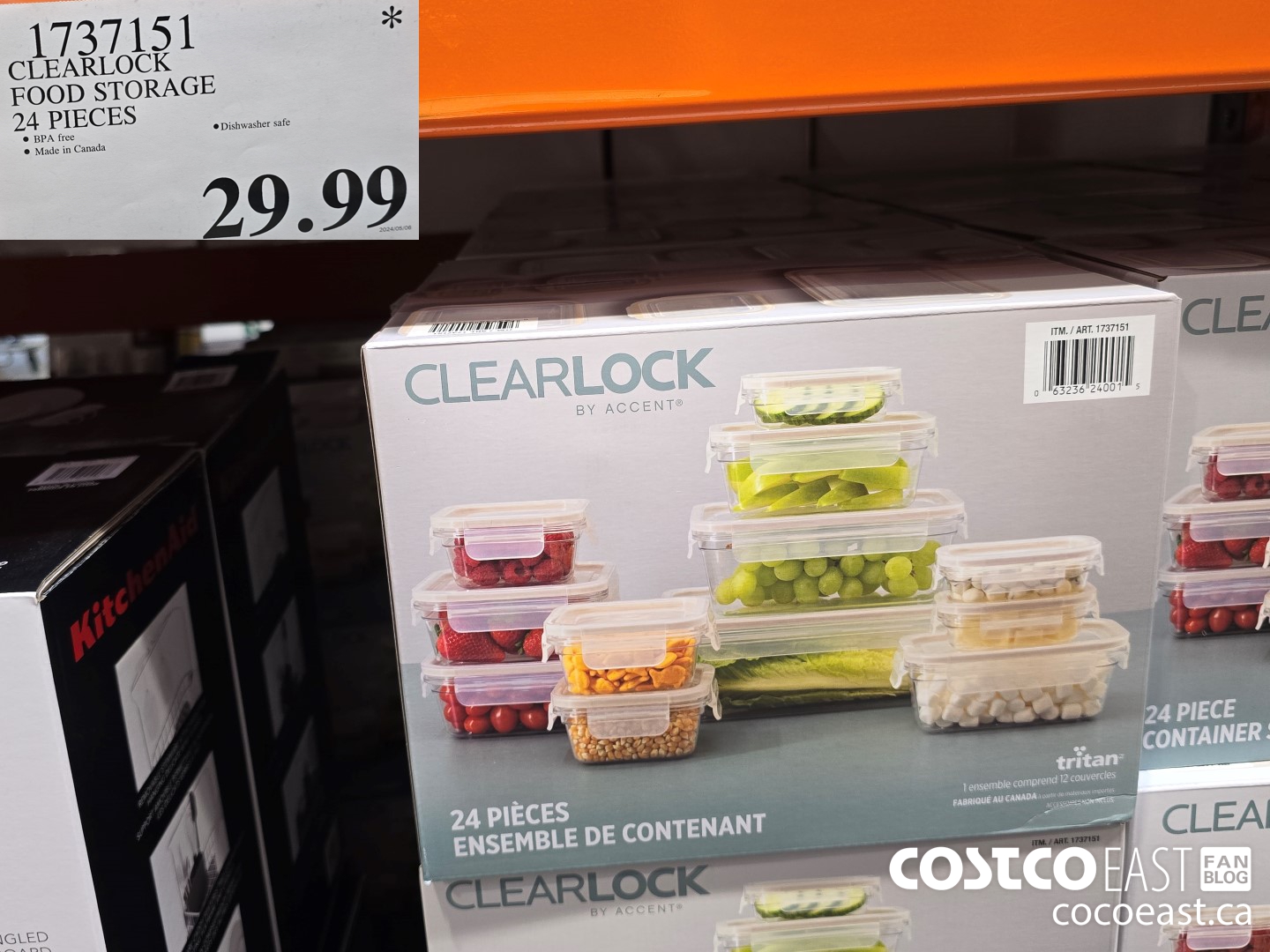 1737151 CLEARLOCK FOOD STORAGE 24 PIECES $29.99