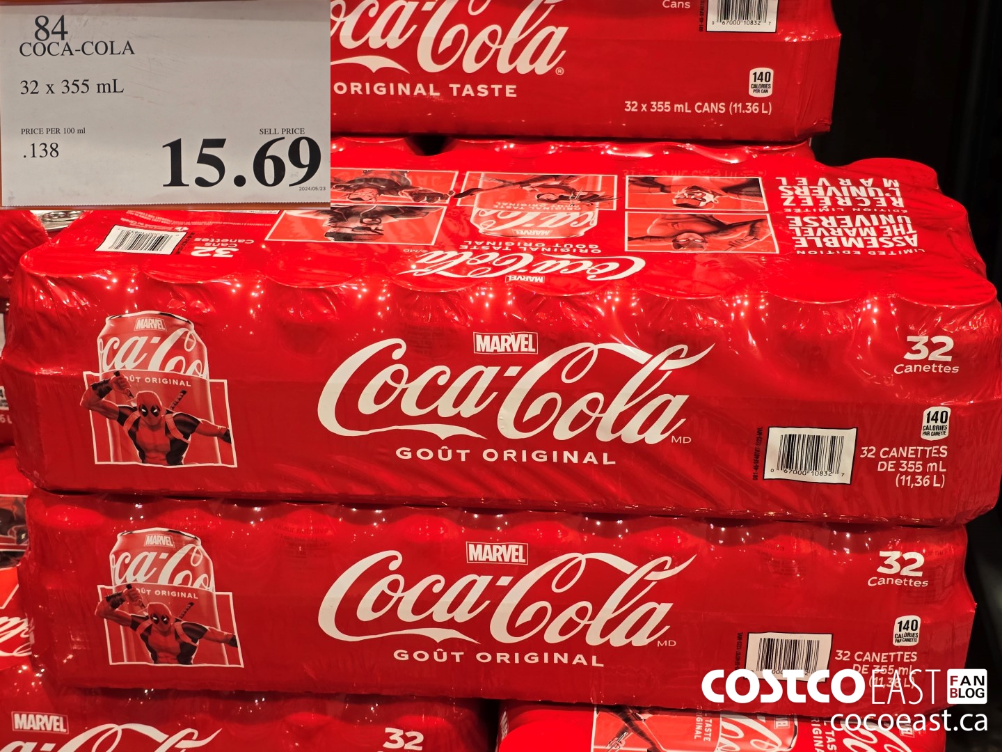 84 COCA-COLA 32 X 355 ML $15.69