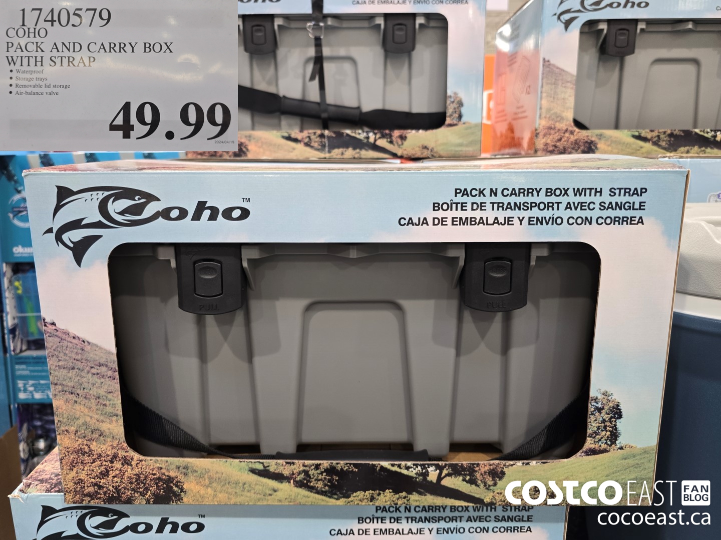 1740579 COHO PACK AND CARRY BOX WITH STRAP $49.99